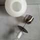Ceiling light in opaline and chrome metal