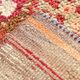 Tapis de Couloir Turc Vintage, Laine Rouge & Beige Géométrique, 83x388 Cm