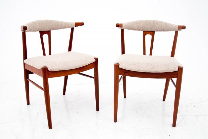 Two teak chairs, Danish design, 1960s
