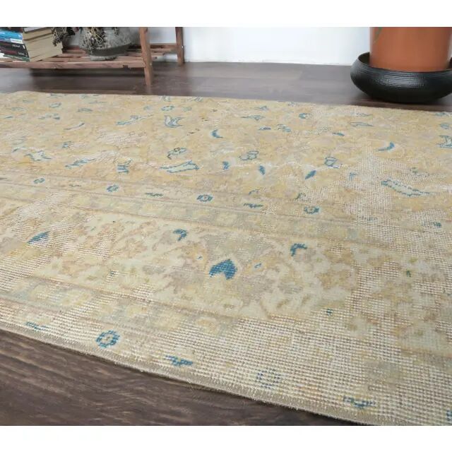 Orange Turkish hand-knotted runner 81x303