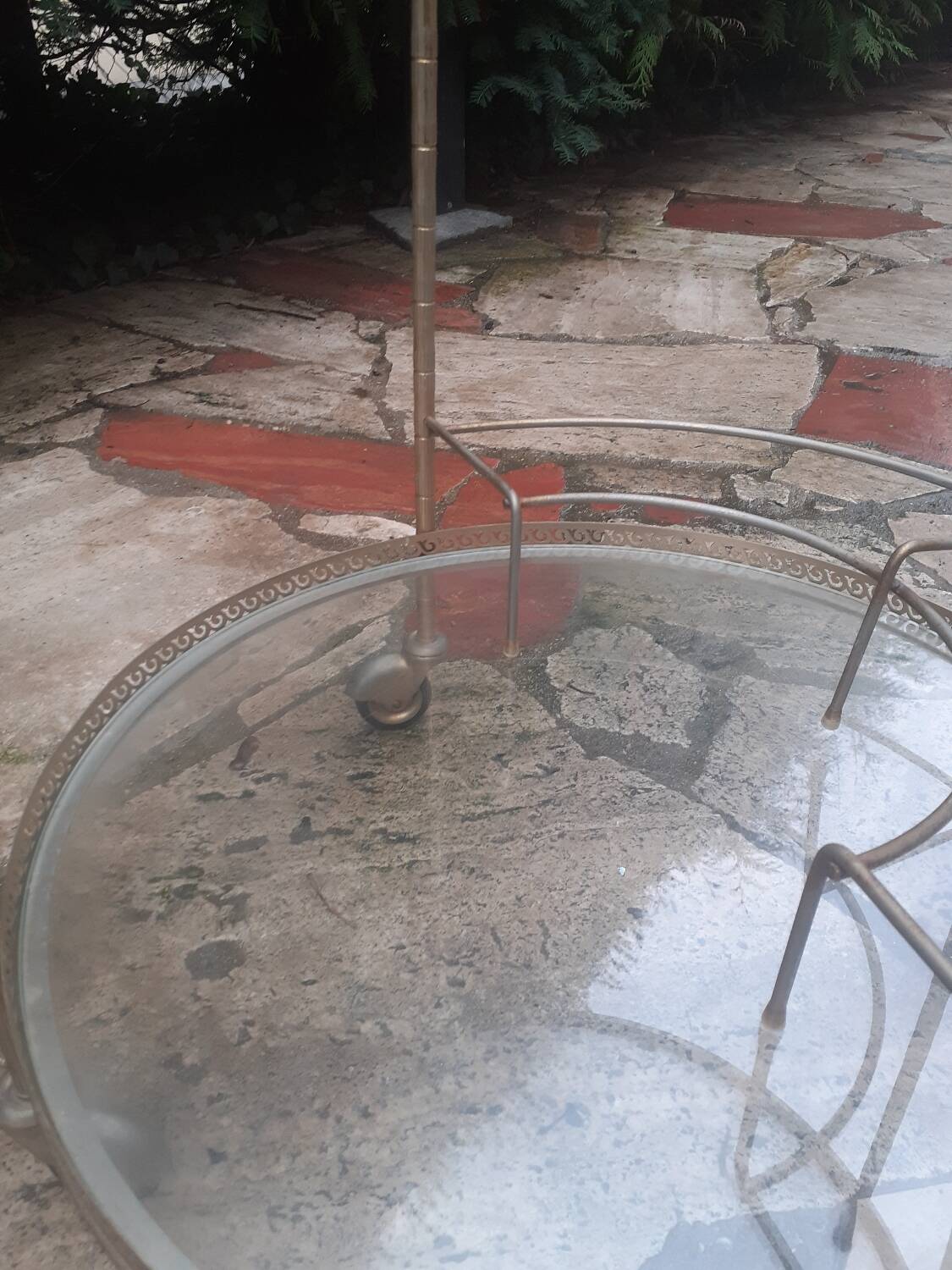 Brass rolling trolley