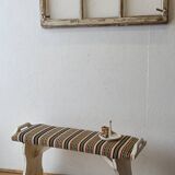 Wooden bench in vintage style.