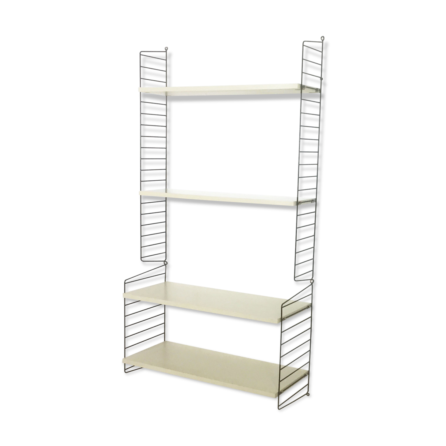 Swedish white shelves by Nisse Strinning for String of the 1960s