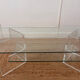 Table basse en Plexiglas et verre vintage 