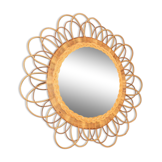 Rattan mirror