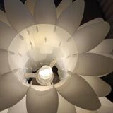 Lampe de salon fleur de lotus années 80