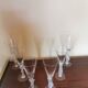 Series of 6 flutes with Champagne Venus and Bacchus in Bayel crystal