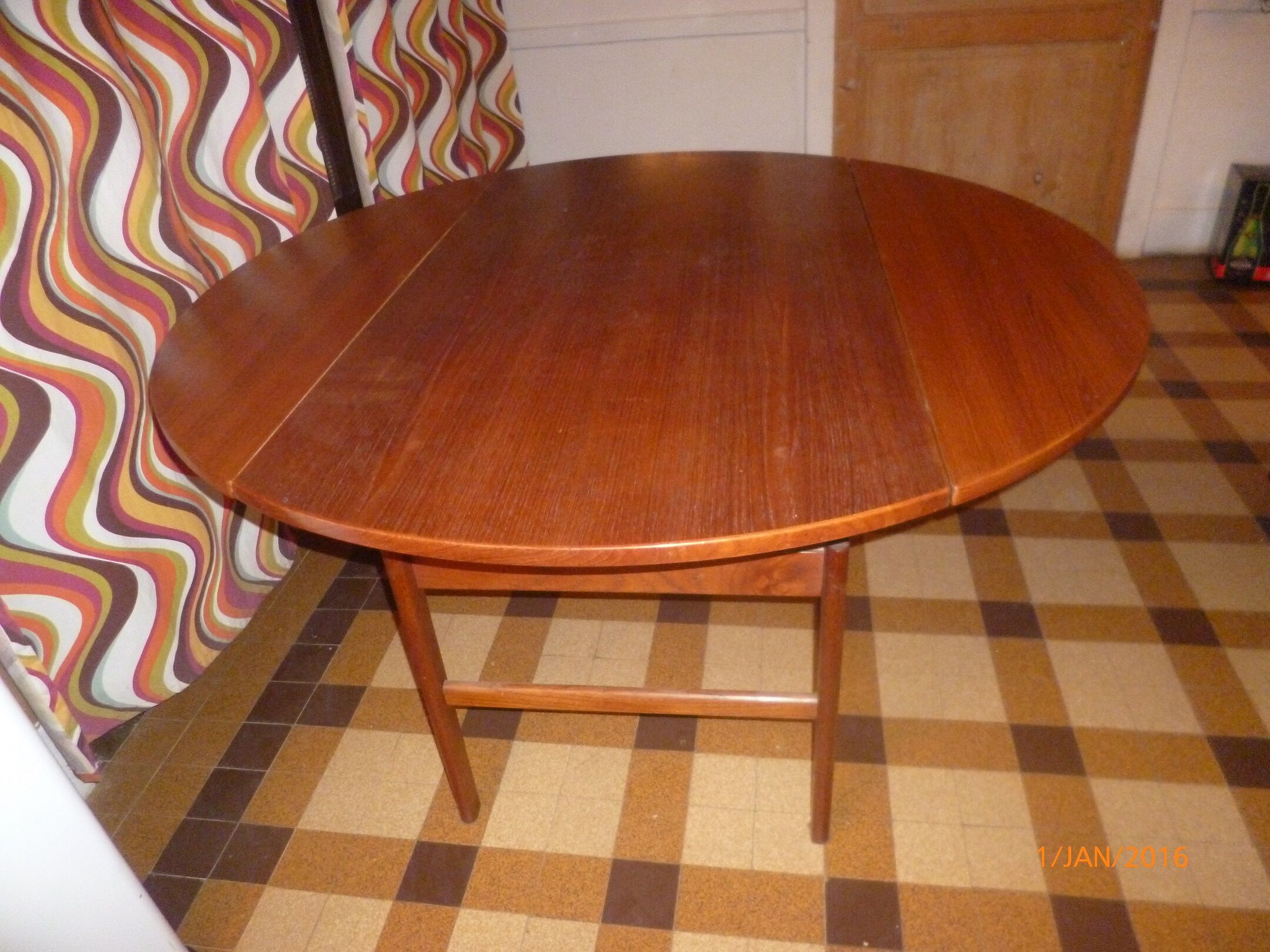 1960 Tingstroms Ohlsson transformable round teak table