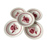 Lot de 5 assiettes creuses Digoin Sarreguemines modèle Michel