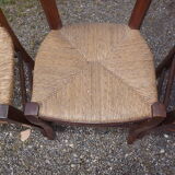 4 old mulched chairs