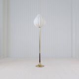 Modern mid-century brass trumpet-shaped floor lamp, Sweden, 1960s.