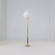 Modern mid-century brass trumpet-shaped floor lamp, Sweden, 1960s.