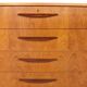 Commode scandinave en teck, Suède années 60