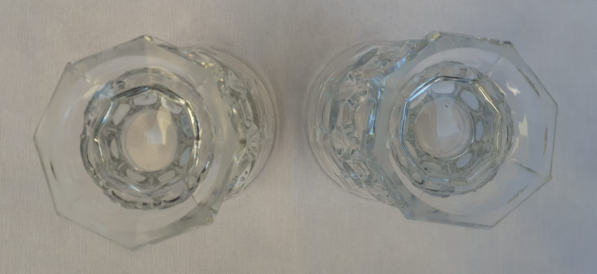 Two crystal vases