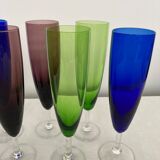 Set of 8 vintage champagne flutes