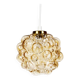 Small amber bubble glass pendant lights by Helena Tynell for Glashutte Limburg