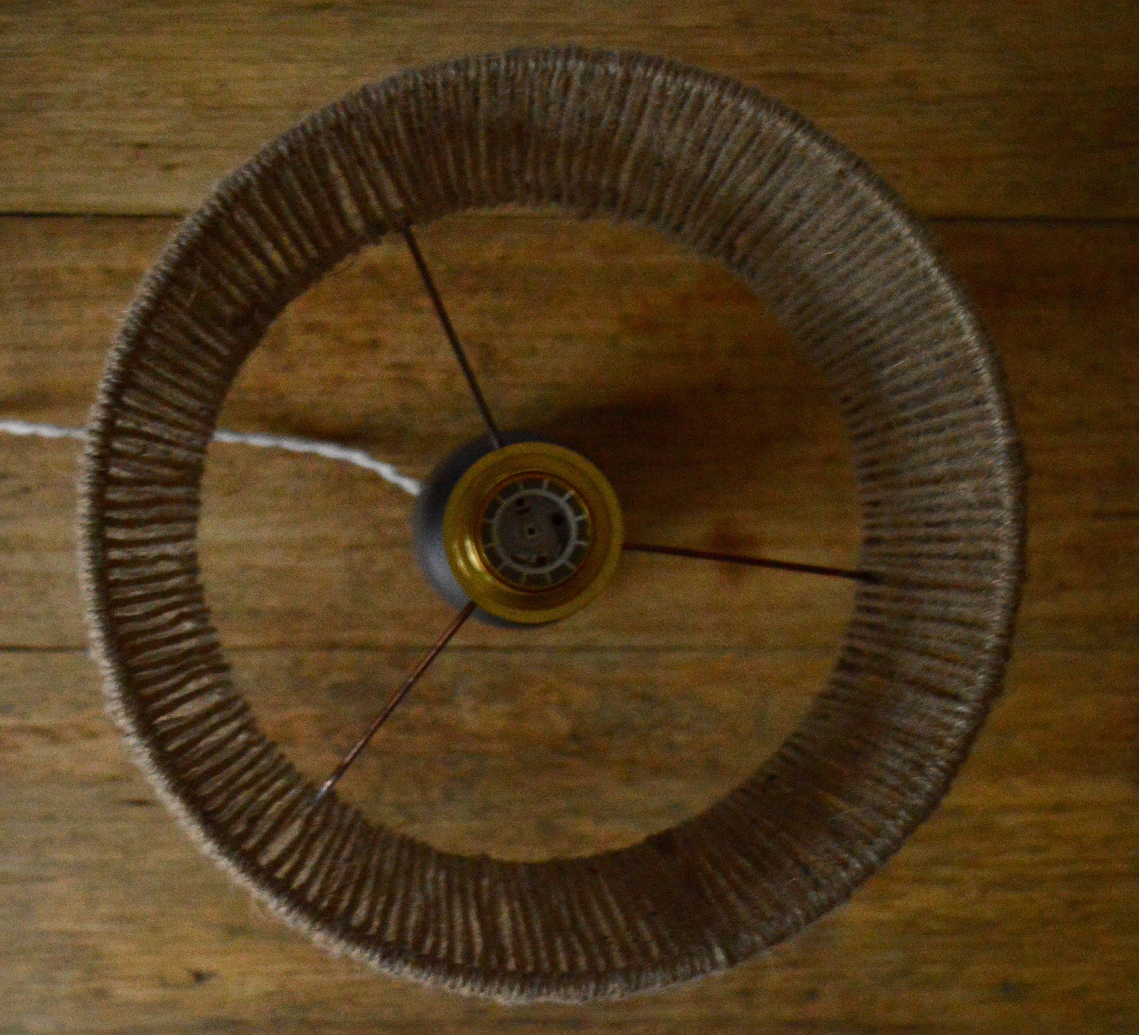 Rope and sandstone lamp