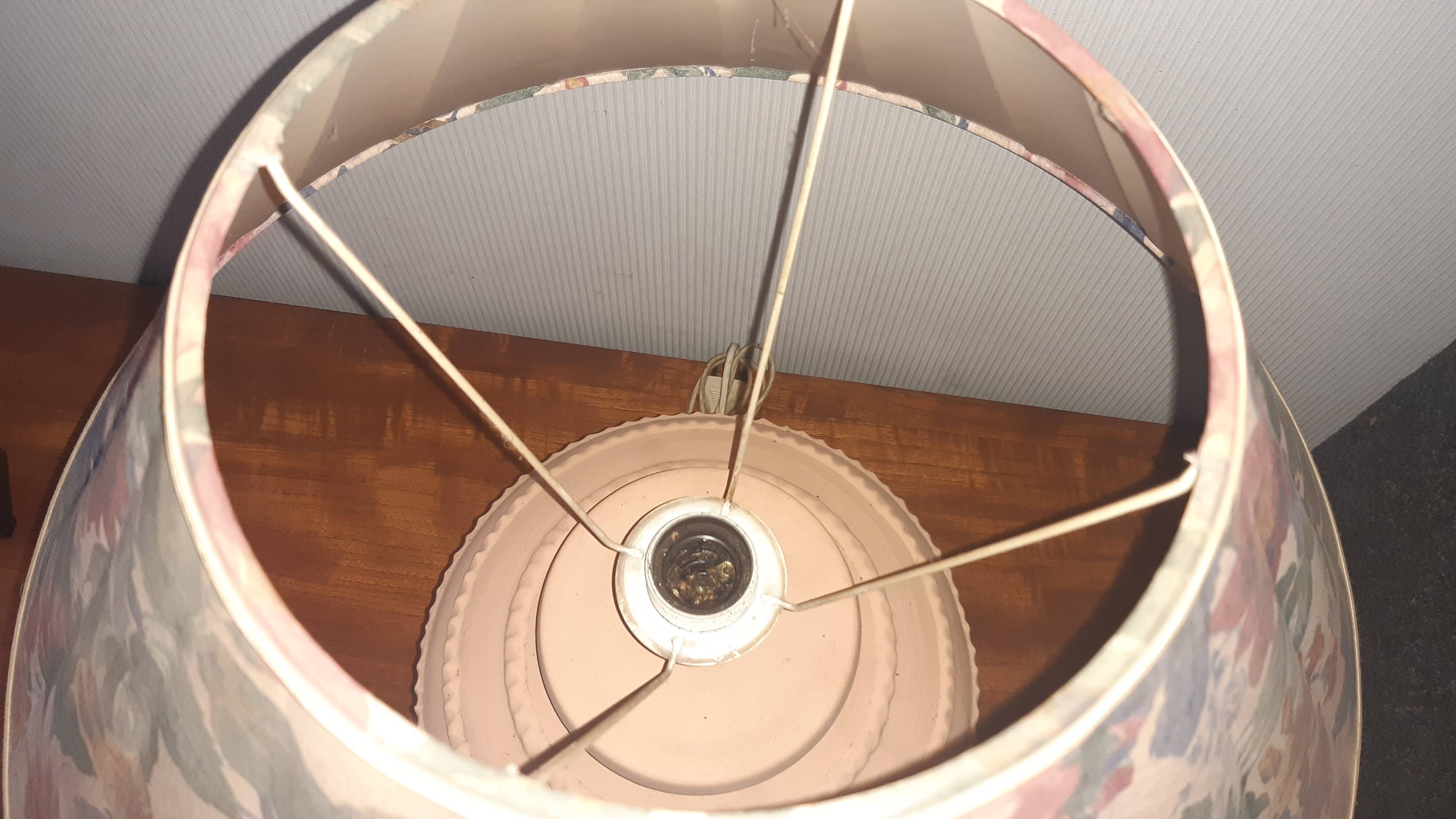 Lampe terre cuite années 60