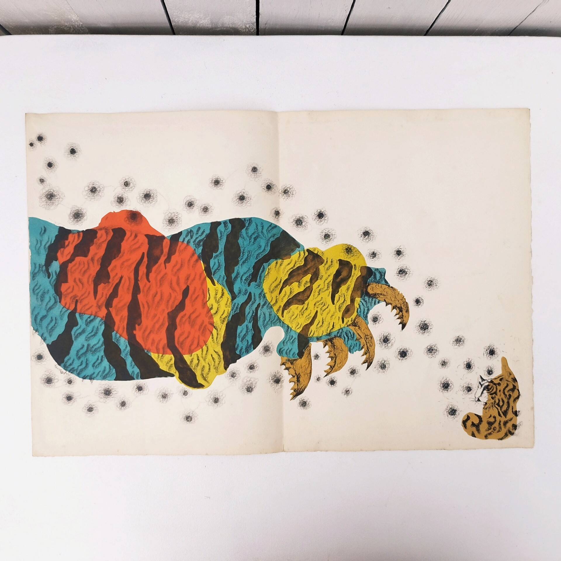 Lithograph Jean Lurçat collection vintage animality