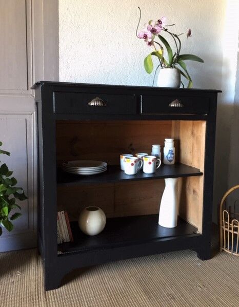 Black vintage Parisian buffet