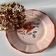 Set of 2 antique Sarreguemines earthenware plates with floral decoration