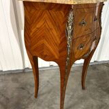 Louis XV style bedside table in marquetry