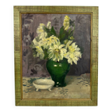 Vintage painting bouquet of flowers