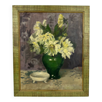 Vintage painting bouquet of flowers