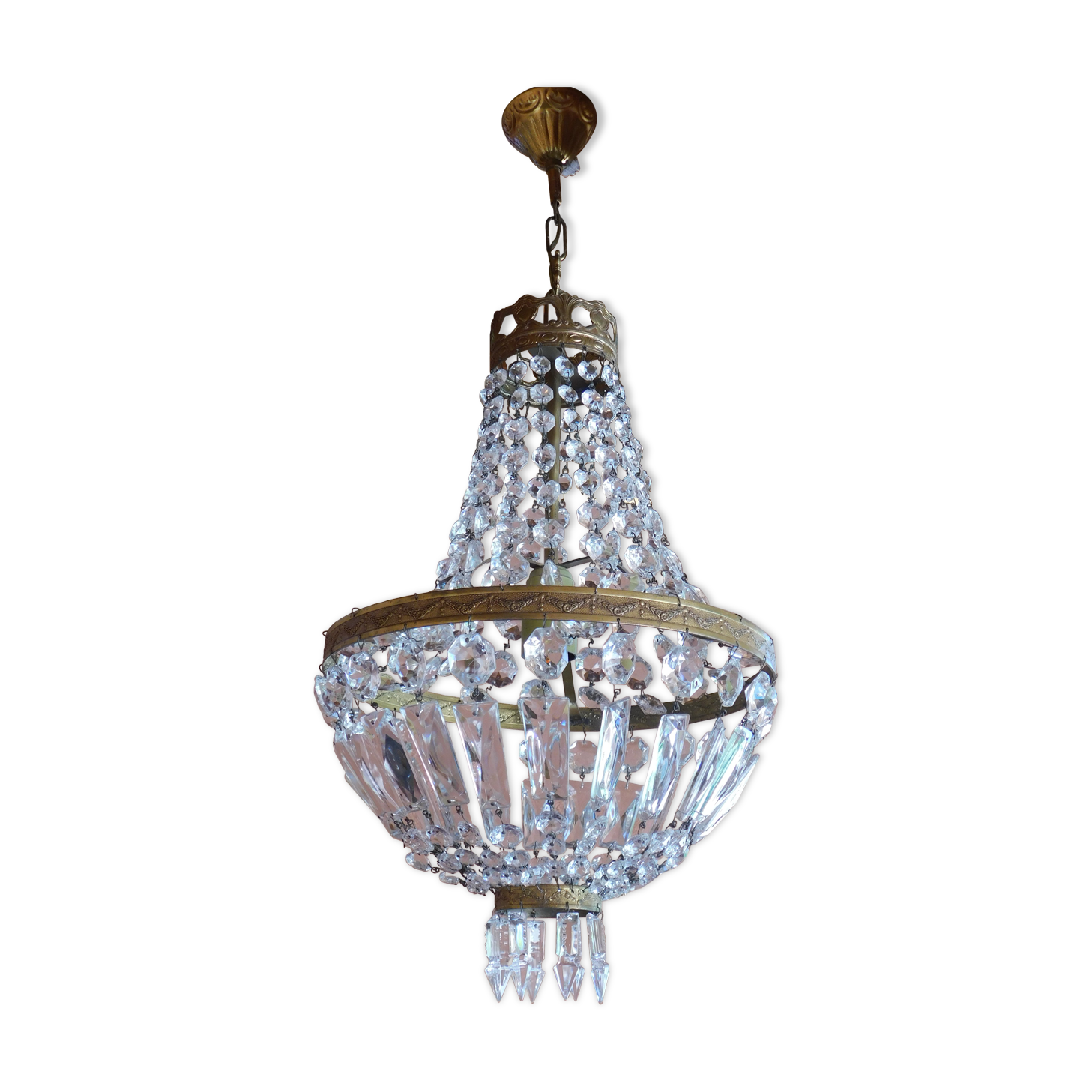 Balloon chandelier ø 30 cm crystal pendants 1 lights