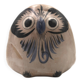 Mexican ceramic owl, sculpture from Mexico, 1970s.