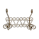 Vintage gold metal coat rack