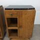 Pair of bedside tables art deco style marble black portor