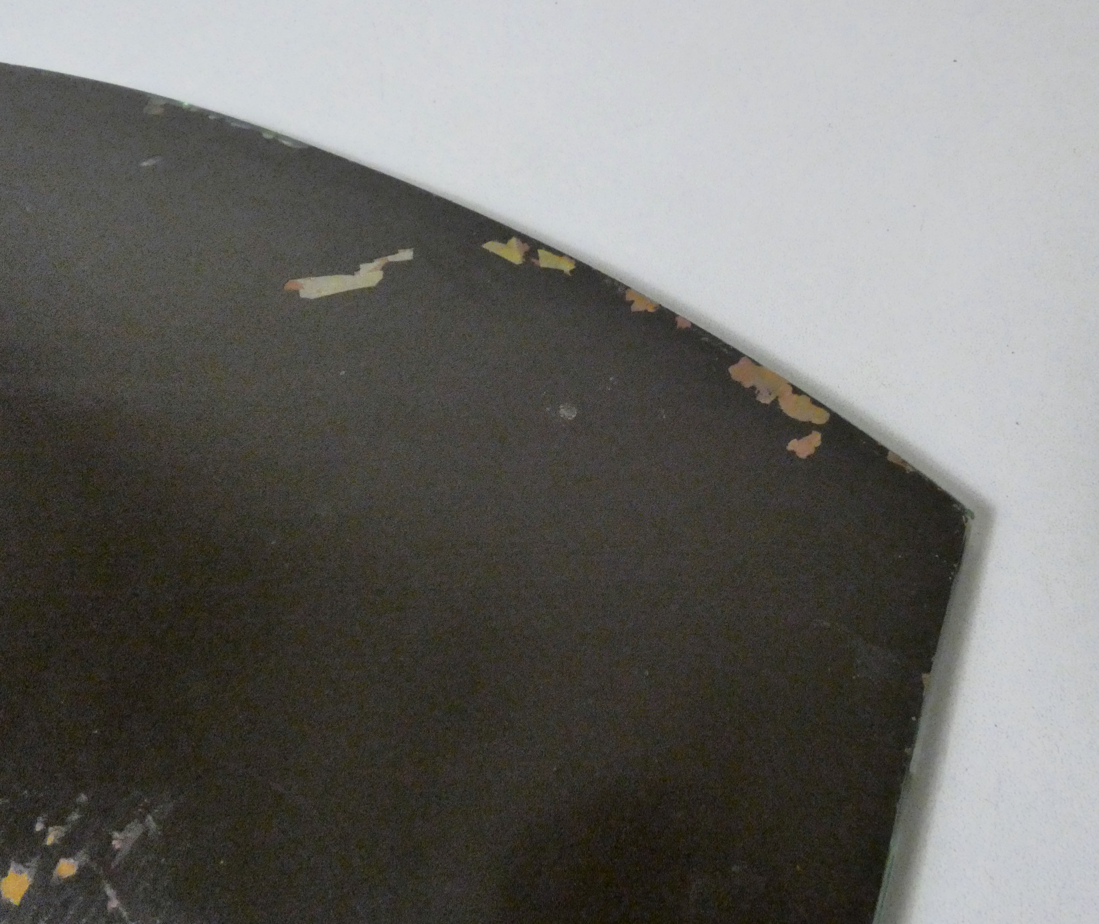 Old, chise-chisled mirror art deco silvering copper