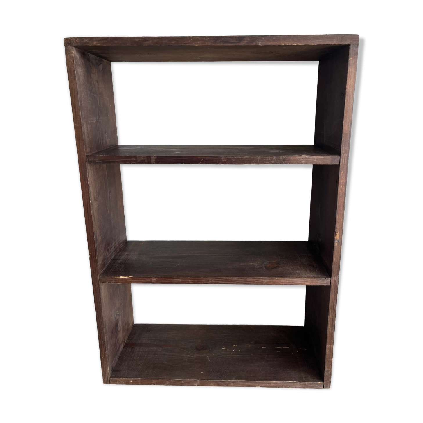 Patinated wood shelf