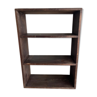 Patinated wood shelf