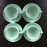 Lot 4 tasses vert amande