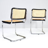 Set of two mid-century modern Marcel Breuer B32 Cesca chairs, Italy 1970s