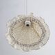 Margaret rounded dome pendant light with ruffles in "twig" print