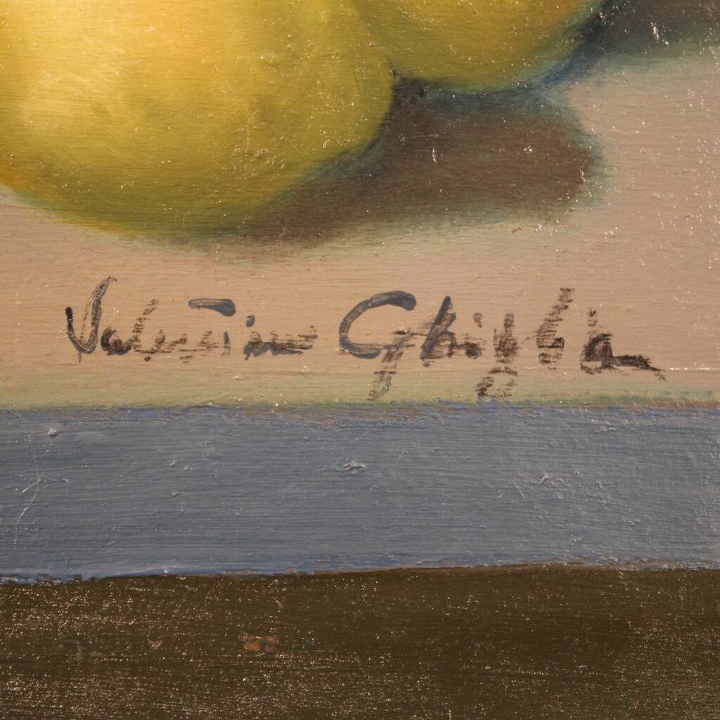Italian painting Still life signed by Valentino Ghiglia