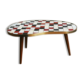 Table basse forme libre en mosaïque des années 60