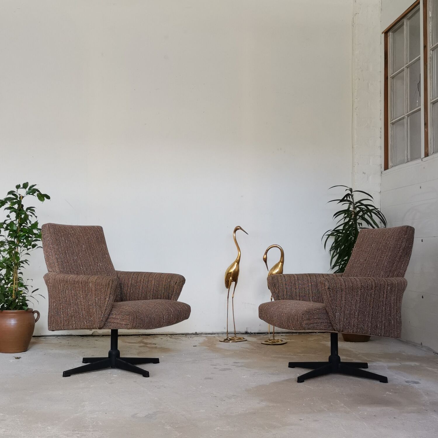Pair of Czechoslovak swivel chairs year 70