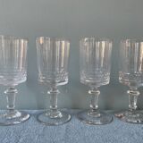 Lot de 4 verres à pieds anciens