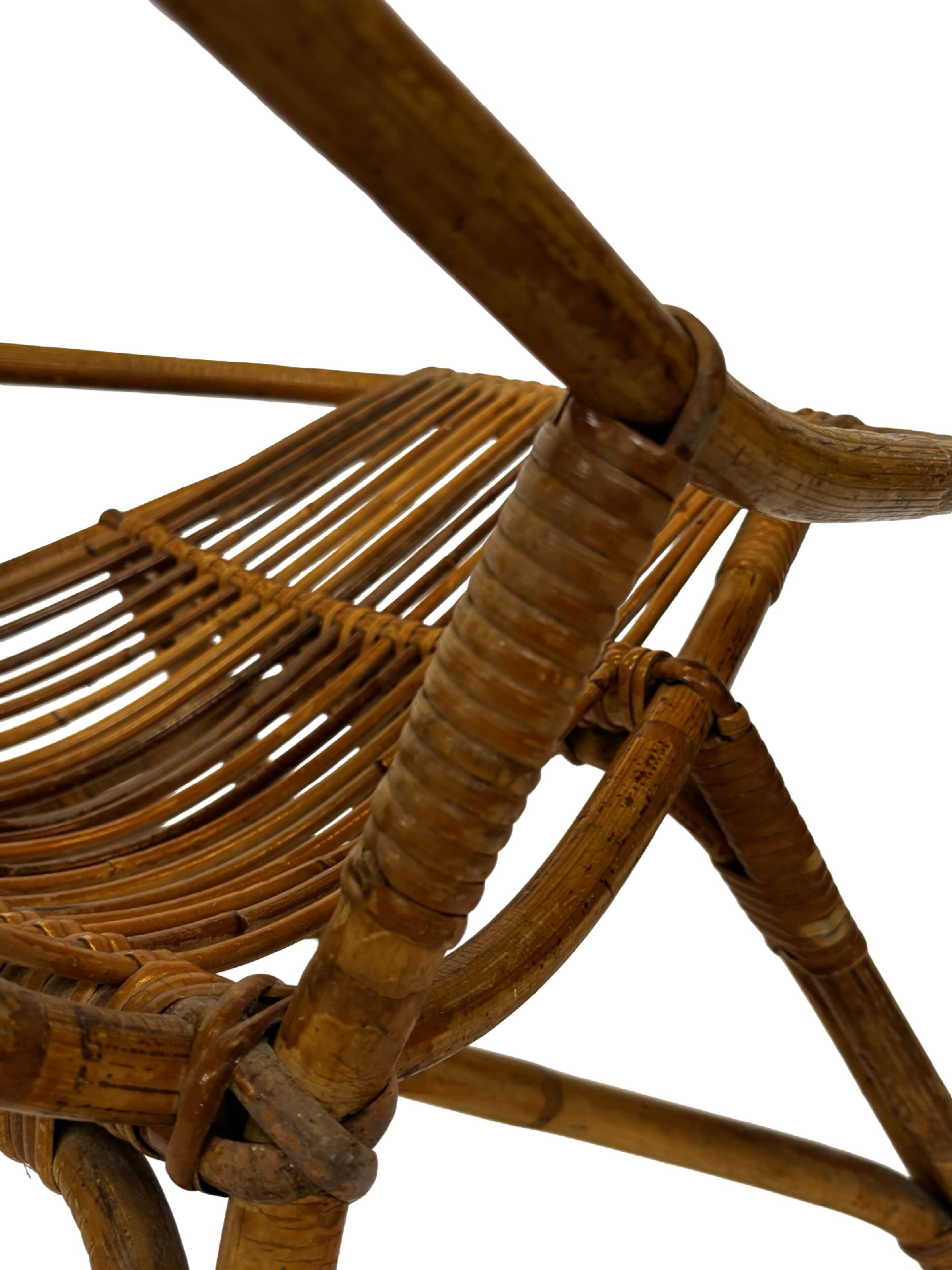 Vintage Rattan Chair Dirk Van Sliedregt Rohe Noordwolde 1960