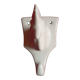 RARE WHITE PORCELAIN COAT HOOK WITH ROOSTER MOTIF