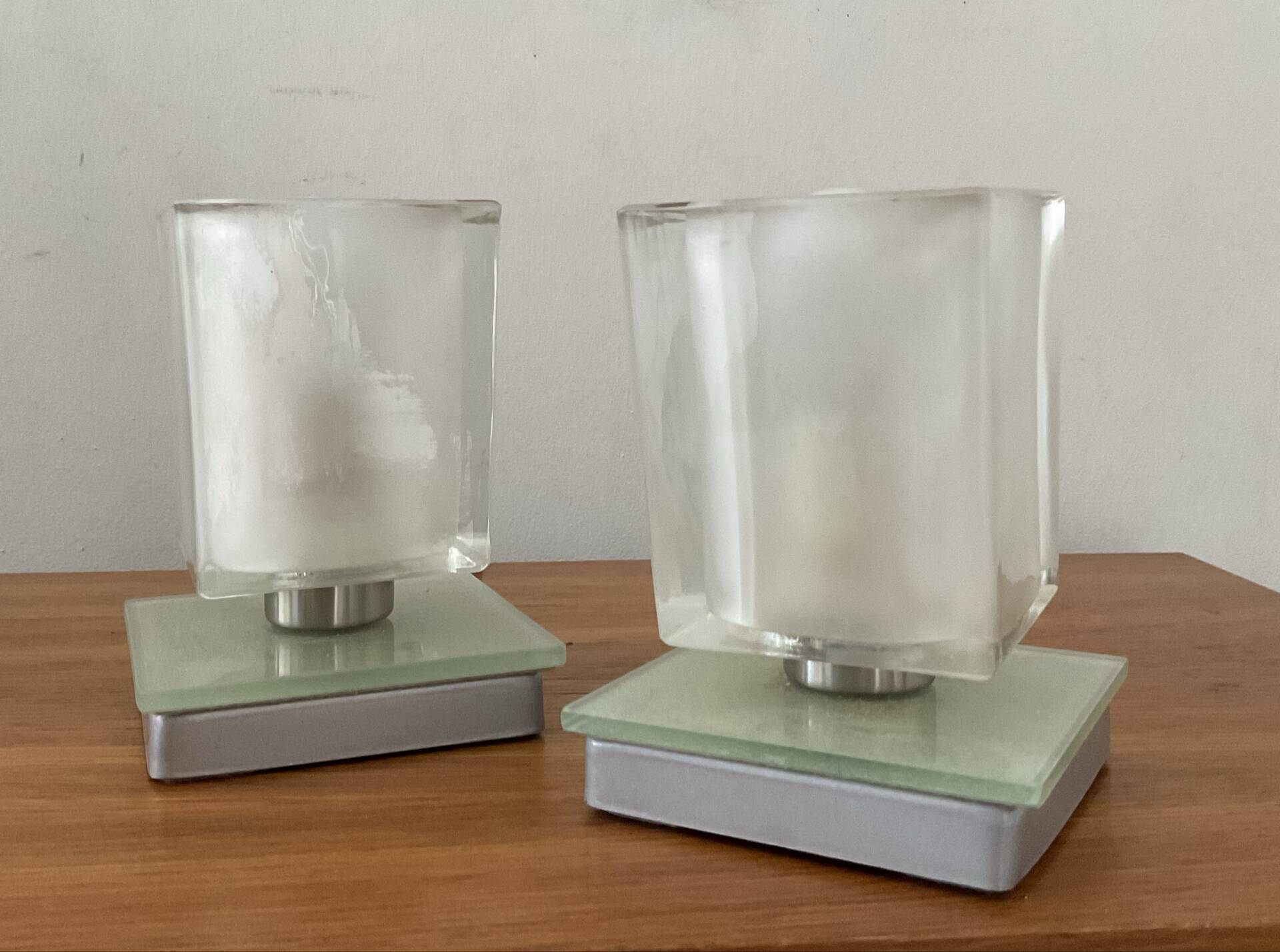 Pair of Ice Cube lamps from the 80s-90s.