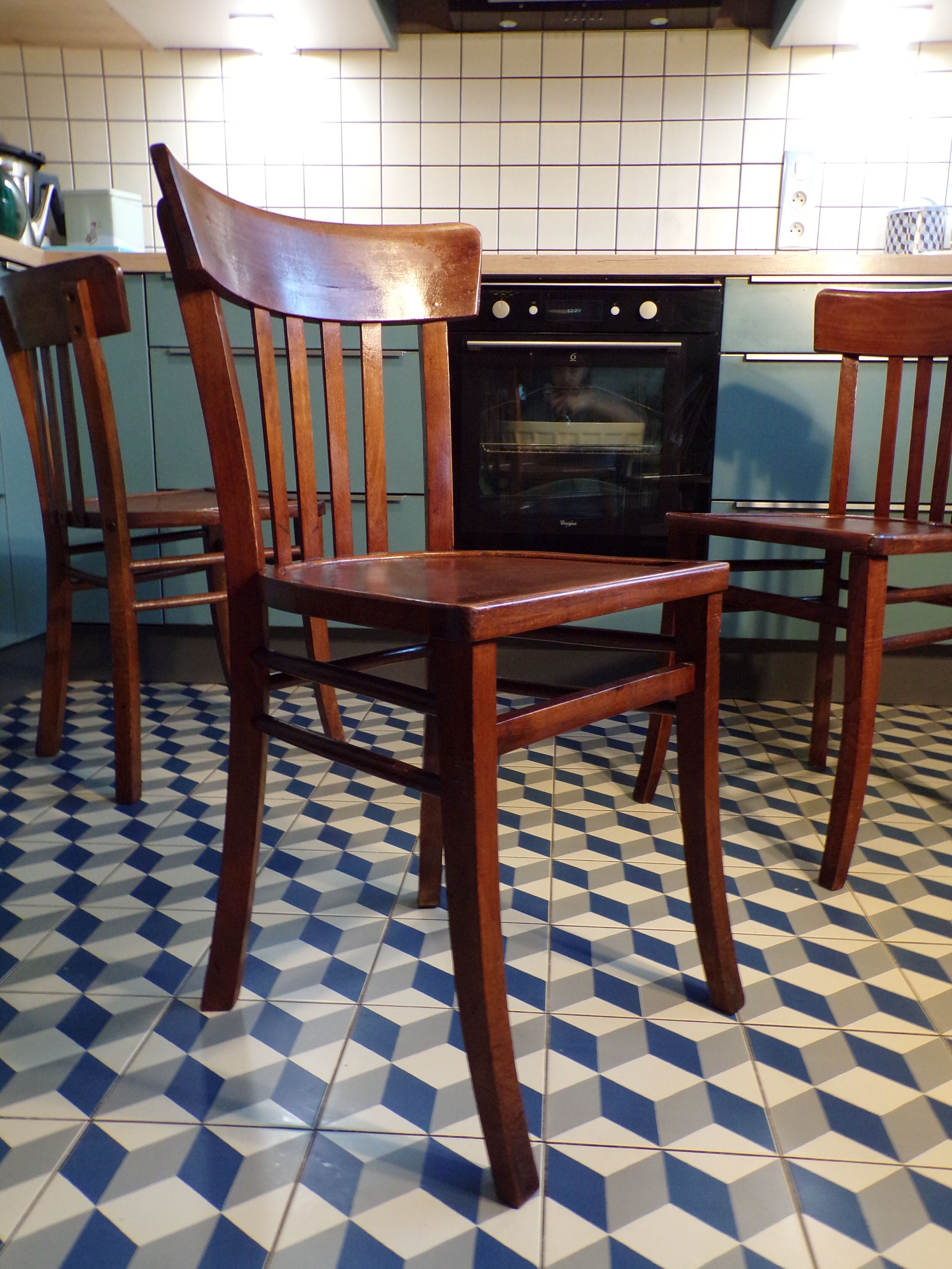 Set of 3 vintage bistro chairs