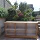 Raw wood craft furniture, pearl gray interior.
