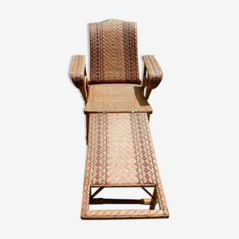 Rattan lounger and wicker in early 1900