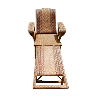 Rattan lounger and wicker in early 1900