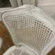 Set of 4 white caned chairs in Louis XV style.